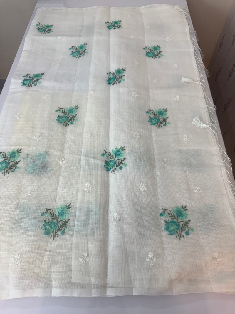 Silky kota embroidery saree MSK654