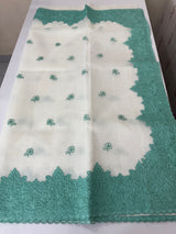 Moonga checks saree with Applique work  MSK770