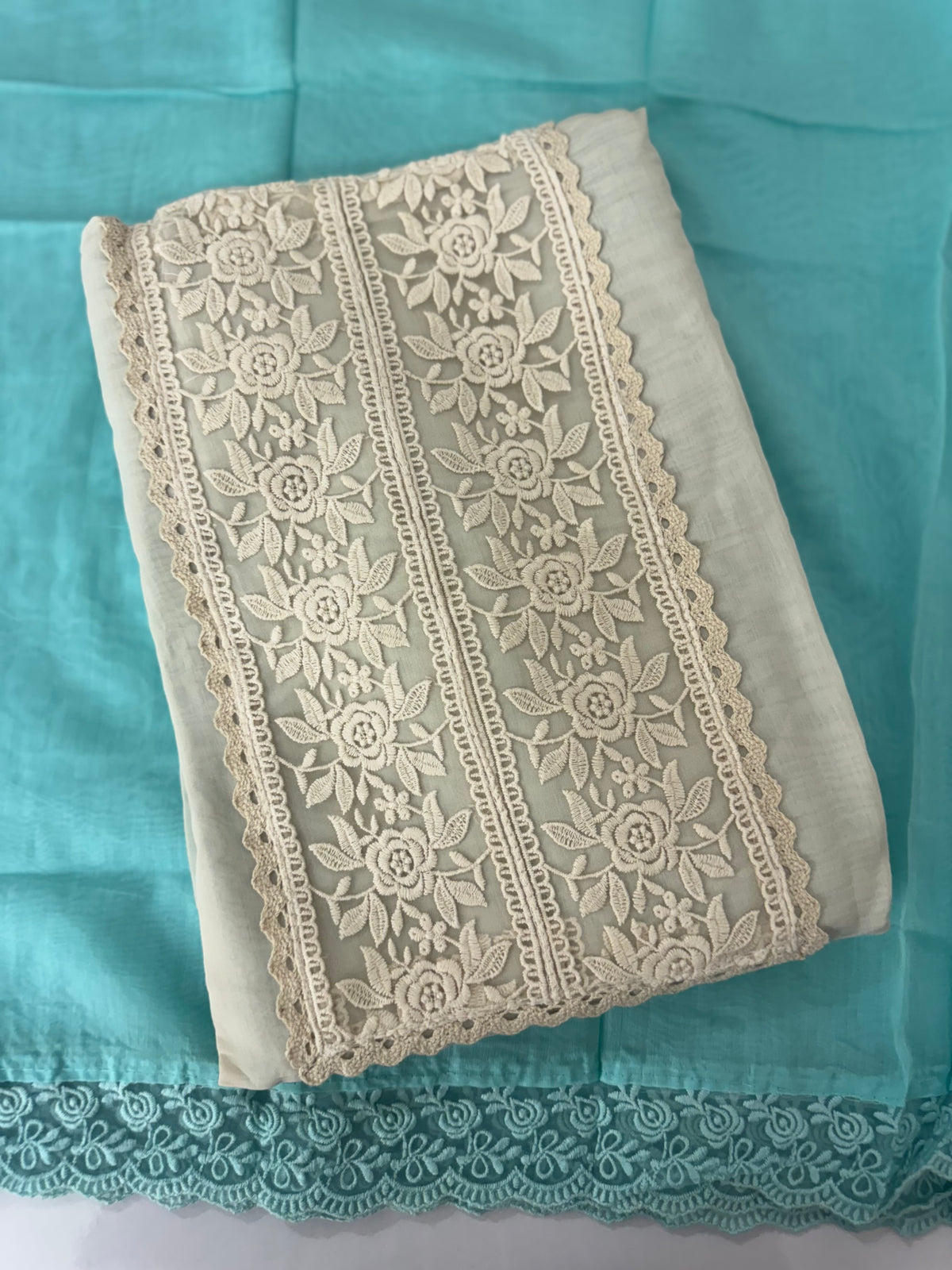 Unstitched Malai Chanderi Salwar Set - MUS104