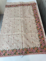 Embriodery Kota Silk Cutwork saree SBLCYTM - Pastel PeachPink