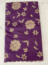 Malai chanderi saree with applique work MSM6201 Purple