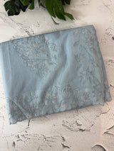 Mul chanderi saree with applique borders MSH112 - PowderBlue