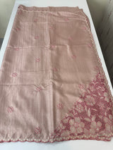 Soft silk saree with cutwork on pallu - MSR908 Dusky Pink