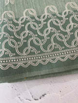 Jute tussar silk saree with embroidery MS40414