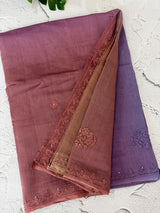Pure Mul chanderi saree with hand chikankari work - MSM511 (2)