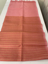 Semi silk saree with check weaving MSS8923