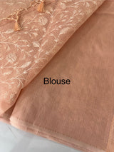 Moonga checks saree with embroidery MSH219