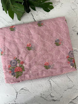 Semi linen saree with embroidery- MS15167