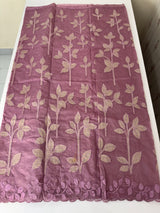 Premium Organza saree with tissue appliqué work - MMG310- Dusky Pink