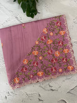 Cutwork Semi tussar saree MTSS680