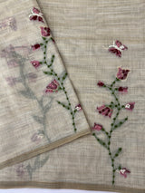 Kanta Handstitched Blended tussar silk saree MS15844