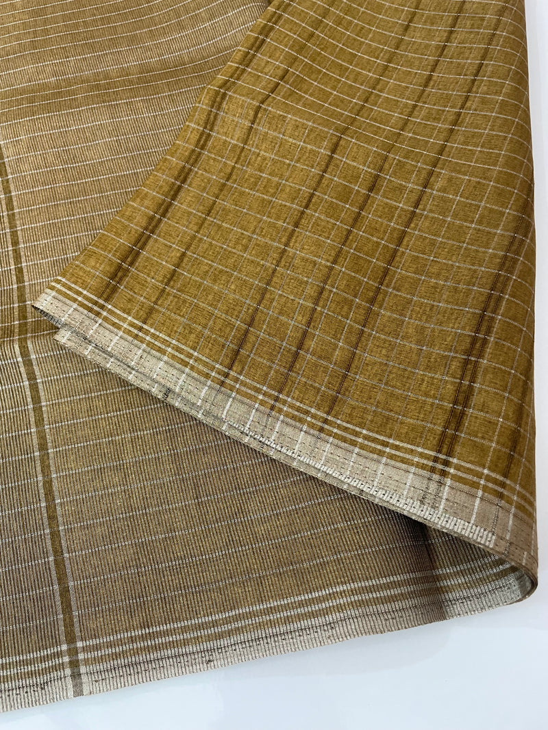 Semi silk saree in check pattern MSR699