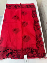 Kota saree with applique work MS6677 - Red to Black
