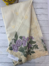 Kota silk cross stitch embroidery saree MS76432