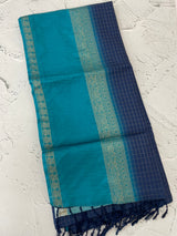 Semi silk saree with contrast borders MSS433