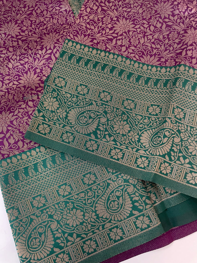 Brocade semi silk saree MS67443
