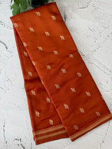 Soft Gachi silk saree with zari weaving MGH76 - RustOrange