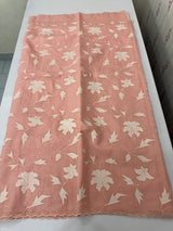 Mul chanderi applique work saree  MSH146 PastelPeach