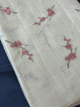 Blended tussar saree with embriodery - MS8665 Cream
