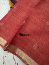 Jamdani silk Cotton Saree with thread work  MSJ799 Yellow