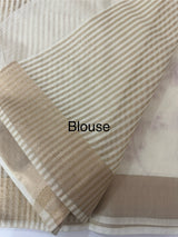 Mul chanderi embriodery saree with zari borders MSH282
