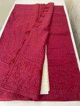 Mul chanderi saree with applique work MSH179 Burgundy