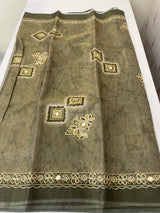 Tissue linen saree MLS345