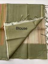 Multi color Semi soft silk saree with borders MSS590