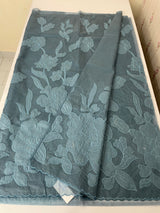 Semi organza saree with appliqué work - MSH906 MidnightBlue