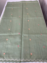 Cutwork Semi tussar saree MTSS680