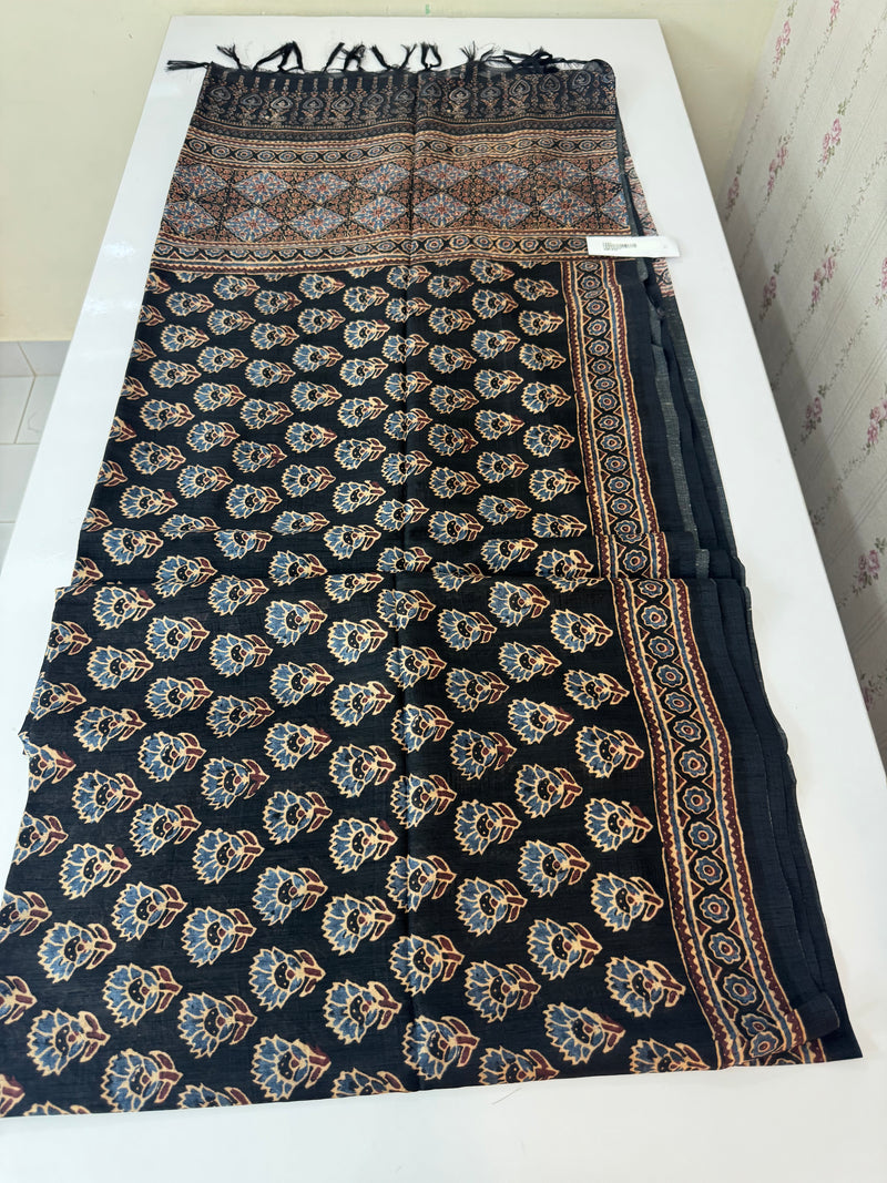 Printed soft crepe silk sarees MS5432