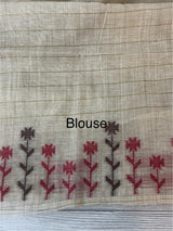 Jamdani silk Cotton Saree with blouse MS12551