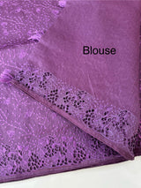 Cutwork Blended tussar saree with thread work MTS9078