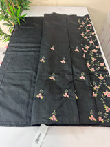 Blended crepe tussar saree with embriodery SSPNMNR