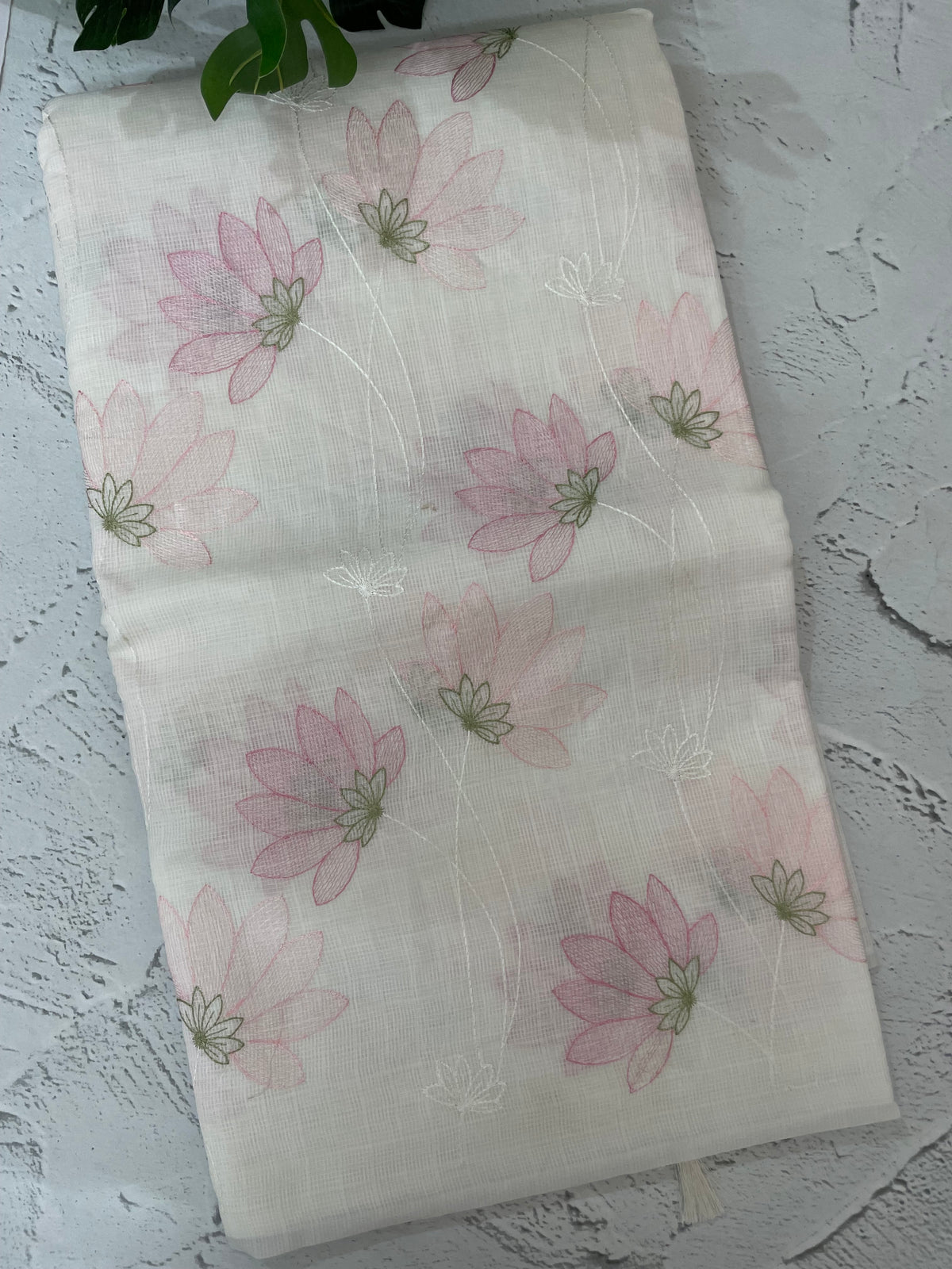 Soft Netkota embriodery saree MS1496 - White 3