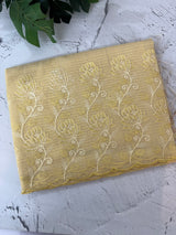 Soft Tissue kota embroidery saree MSK4660 Yellow