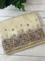 Chanderi viscose silk saree with embroidery MS98544