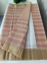 Tissue silk saree MTTS78 - PeachPink