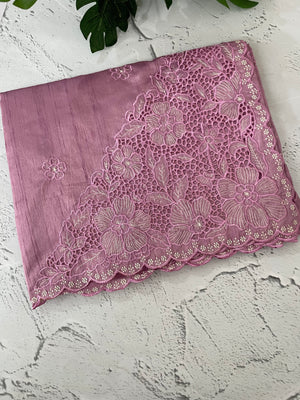 Cutwork Semi tussar saree MTSS674