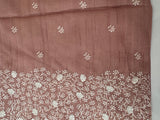 Semi tussar saree with embroidery MST121 Peach