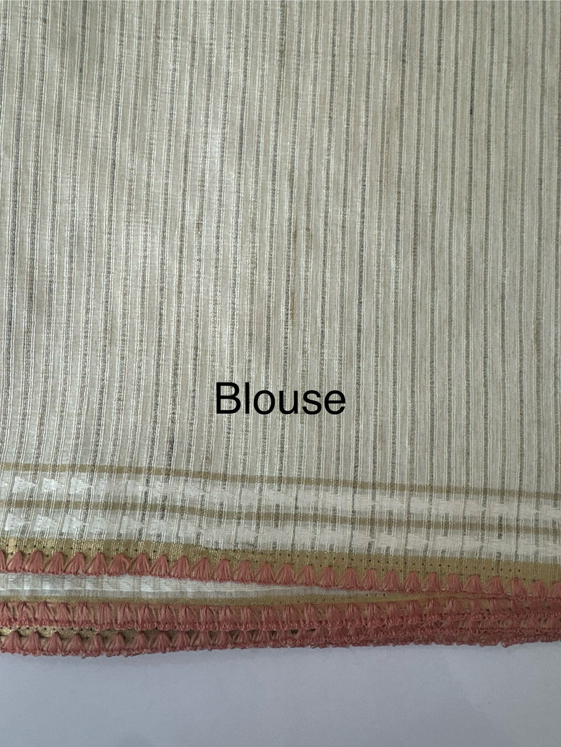 Blended soft tussar saree with thread work MTS9965