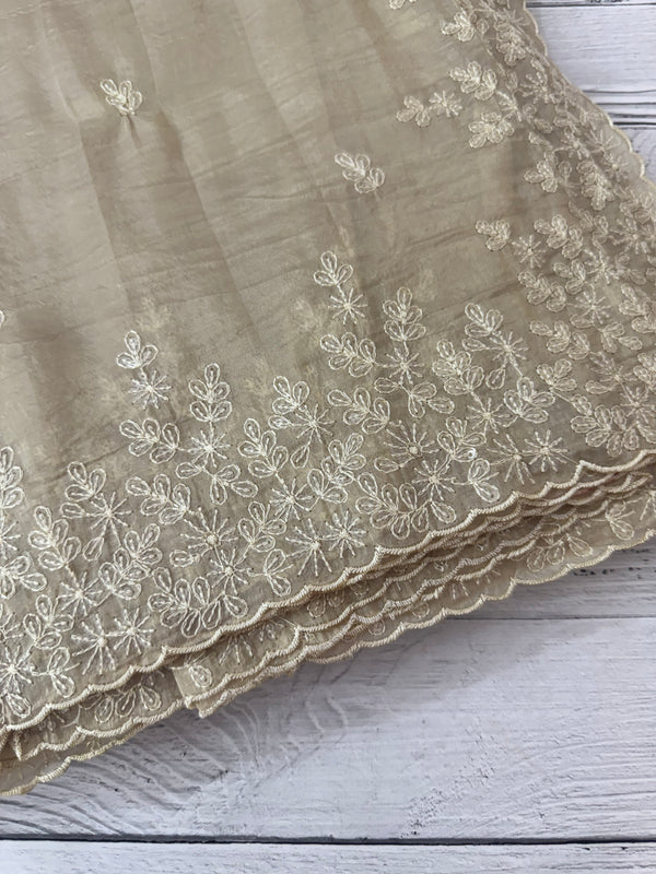 Crush Organza embroidery saree MS9740