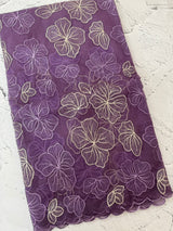 Soft Organza saree with silver zari & thread work - MSH910 Purple