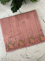 Blended tussar saree with cutwork border- MSHK695