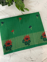 Netkota embriodery saree MS1456 BrightGreen