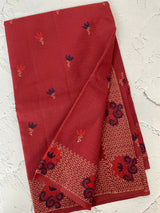 Netkota embriodery saree MS1456 Maroon