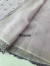 NetKota saree with Applique border  MSH131- Lavender