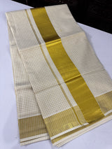 Kerala cotton saree- small checks