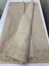 Striped Mul chanderi saree with net applique borders MSH987