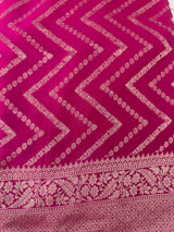 Semi Banarasi Georgette saree MKGS721 RaniPink